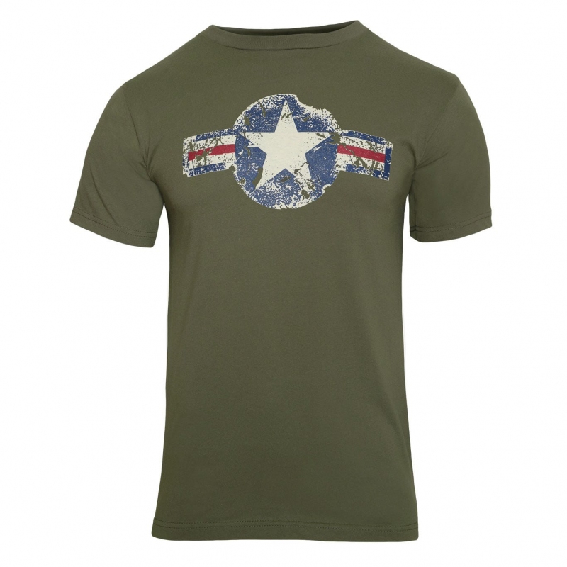 Triko Rothco Vintage Army Air Corp - ZELENÉ