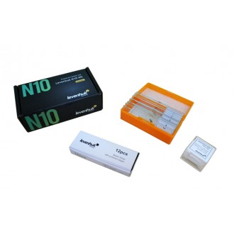 Sada preparátů připravených k pozorování mikroskopem Levenhuk N10 NG