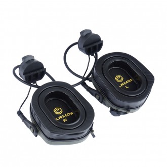 Chrániče sluchu Earmor - M32H PLUS Communication Headset for Helmets - ARC Mount - Coyote
