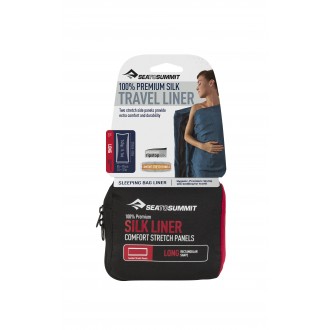 Vložka do spacáku SEA TO SUMMIT Silk Stretch Liner Long (Rectangular) Navy Blue